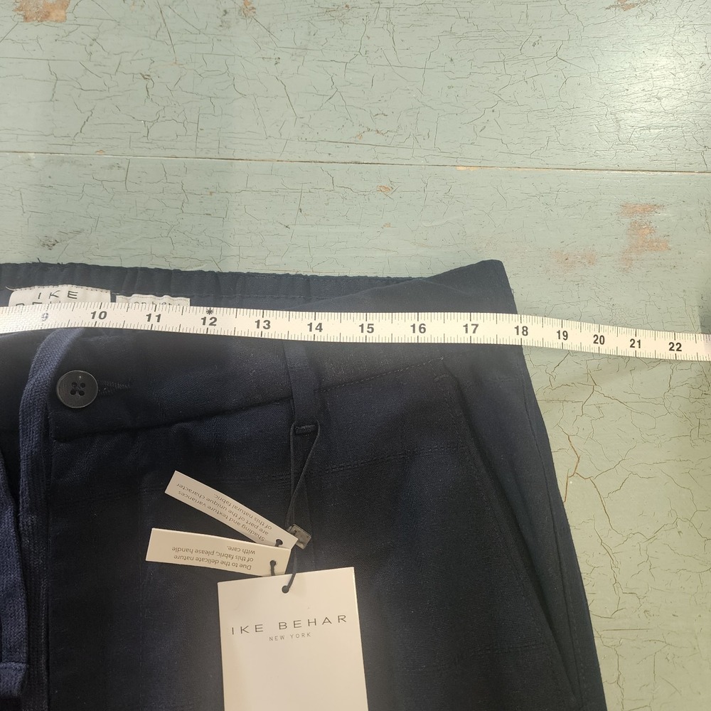 IKE BEHAR New York Pants Mens L Linen Blend Drawstring Regular‎ Fit Blue $115 - Picture 8 of 12
